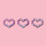 Small Pixel Hearts Decal