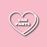 Marshmallow Car Parts Heart Decal