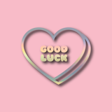 Marshmallow Good Luck Heart Decal