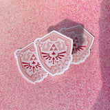 Sakura Cherry Blossom Legend of Zelda Hylian Shield Breath of the Wild Pink Rose Gold Weatherproof Sticker