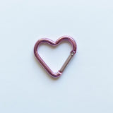 Light Pink Heart Carabiner