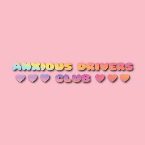 Anxious Drivers Club Mini Marshmallow Holo Decal