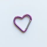 Lavender Light Purple Heart Carabiner