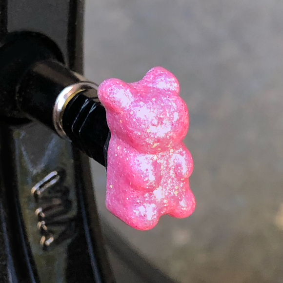 Hot Pink Gummy Bear Tire Caps