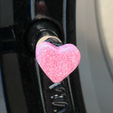 Light Pink Heart Tire Caps