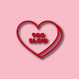 Marshmallow Too Slow Heart Decal